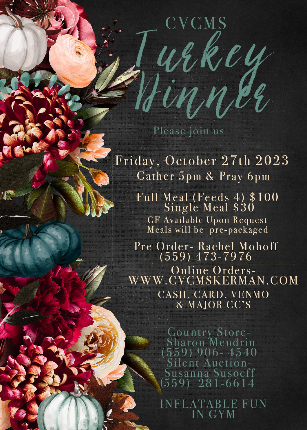 SINGLE ORDER TURKEY DINNER MEAL (FEEDS 1)