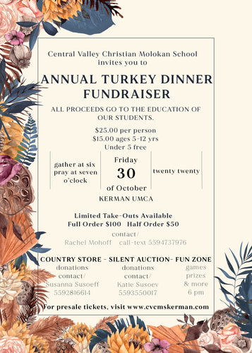 TURKEY DINNER TOTE MEAL FULL ORDER- GLUTEN FREE