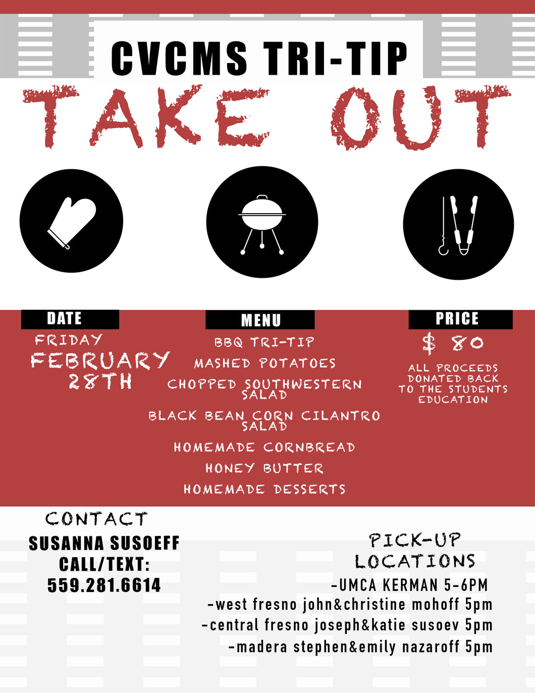 TRI-TIP TAKE OUT (price includes online processing fee)